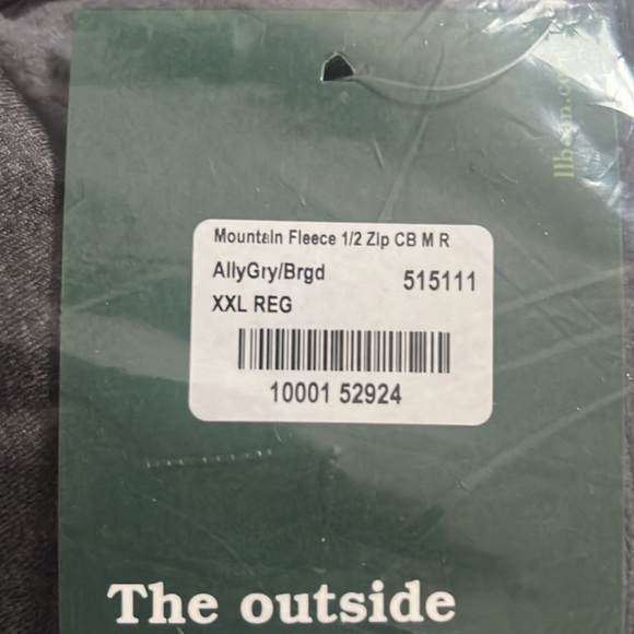 L.L. Bean M’s Mountain Fleece 1/2 Zip - Picture 3 of 4